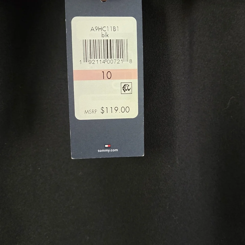 Tommy Hilfiger Black A-Line Dress with Neck Tie | Size 10 | NWT - Picture 3 of 10
